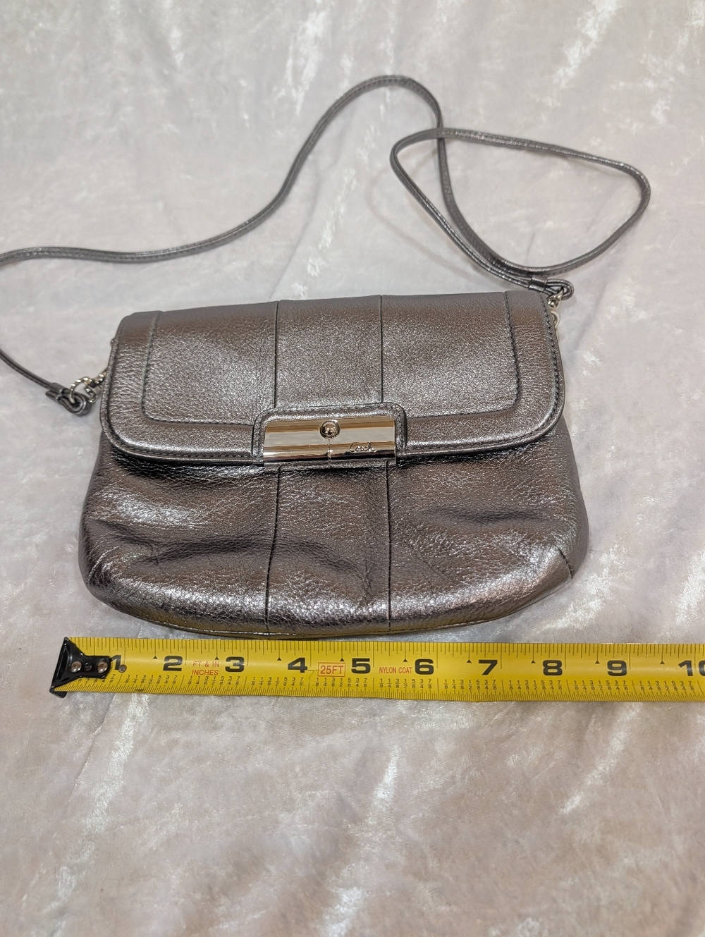 Small Coach Crossbody In Silver - Picture 5 of 8